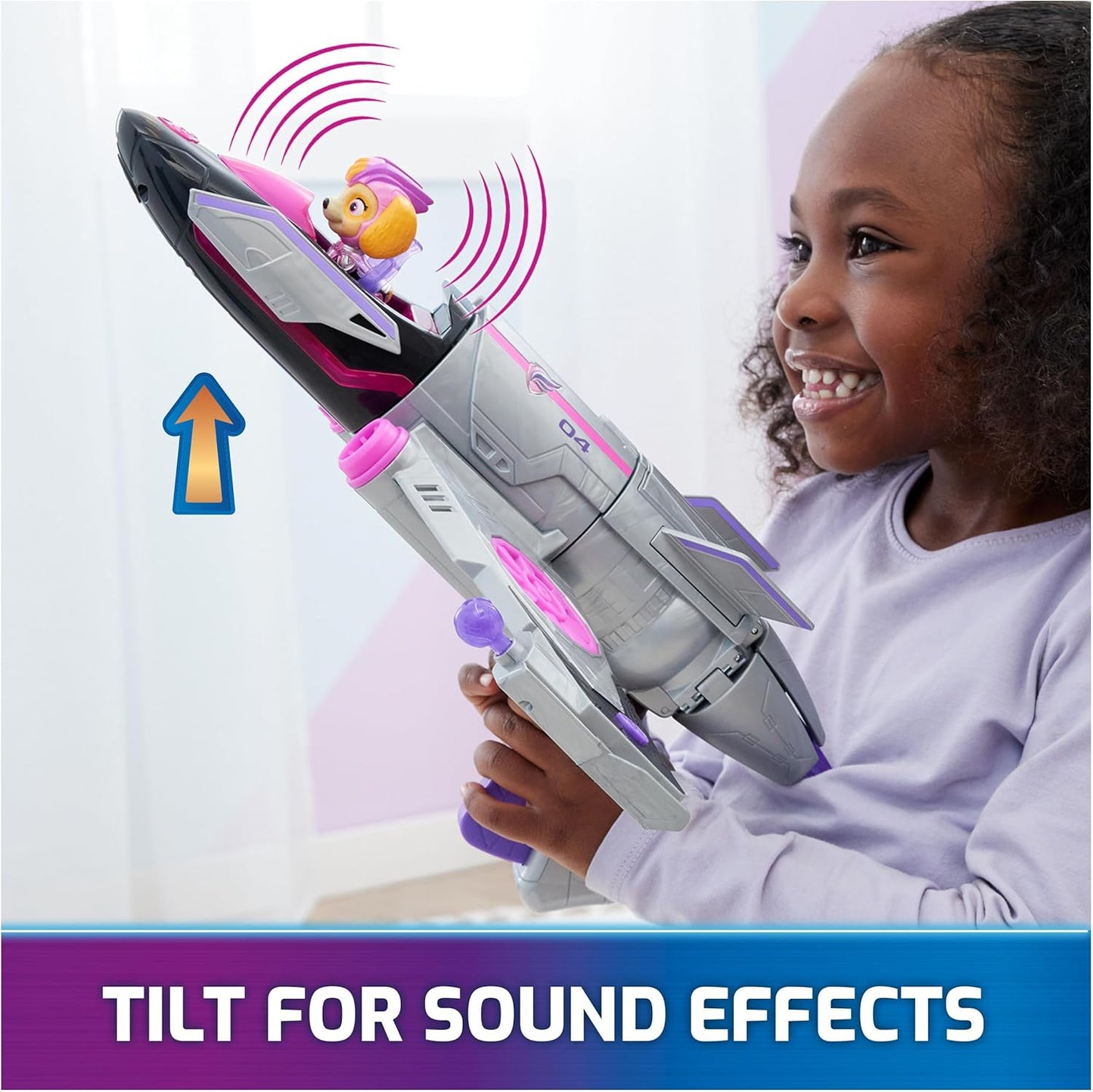 Paw Patrol The Mighty Movie Transforming Rescue Jet with Skye Mighty Pups Action Figure