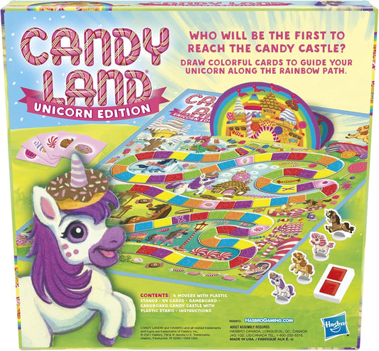 Hasbro Gaming Candy Land Unicorn Edition Preschool Board Game