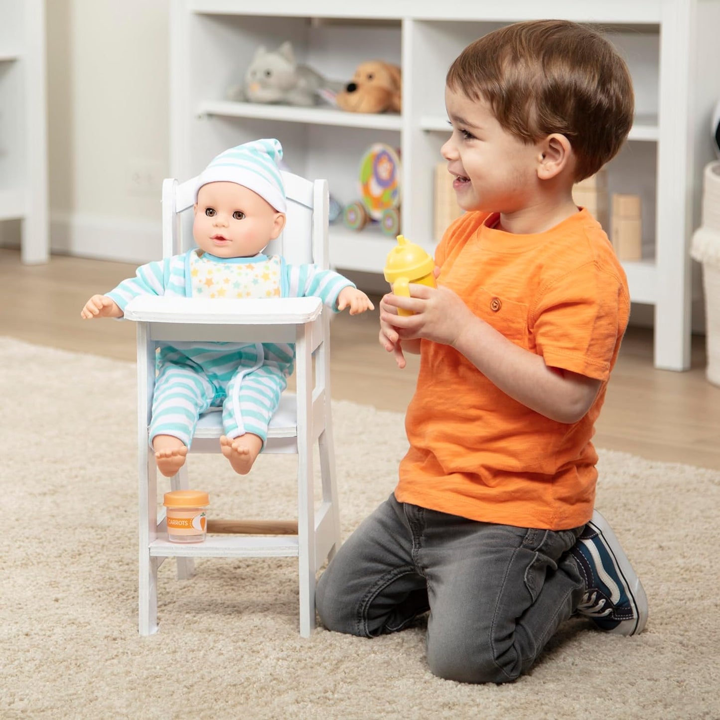 Melissa & Doug Melissa Doug Play High Chair - Pretend Play High Chair Baby Doll White