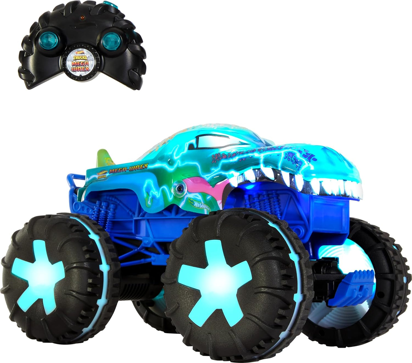 Hot Wheels Toy Truck Monster Trucks RC Oversized Remote-Control Mega-Wrex Alive in 115