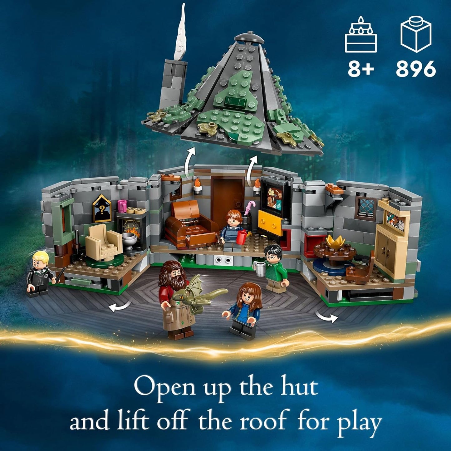 LEGO Harry Potter Hagrid's Hut an Unexpected Visit - Harry Potter Toy for Boys Girls Ages