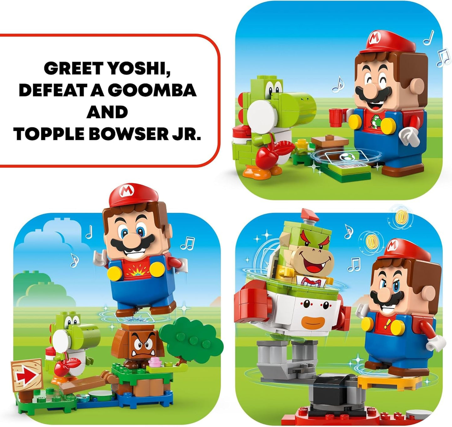 LEGO Super Mario Adventures with Interactive Mario Bowser Jr.'s Clown Car Playset