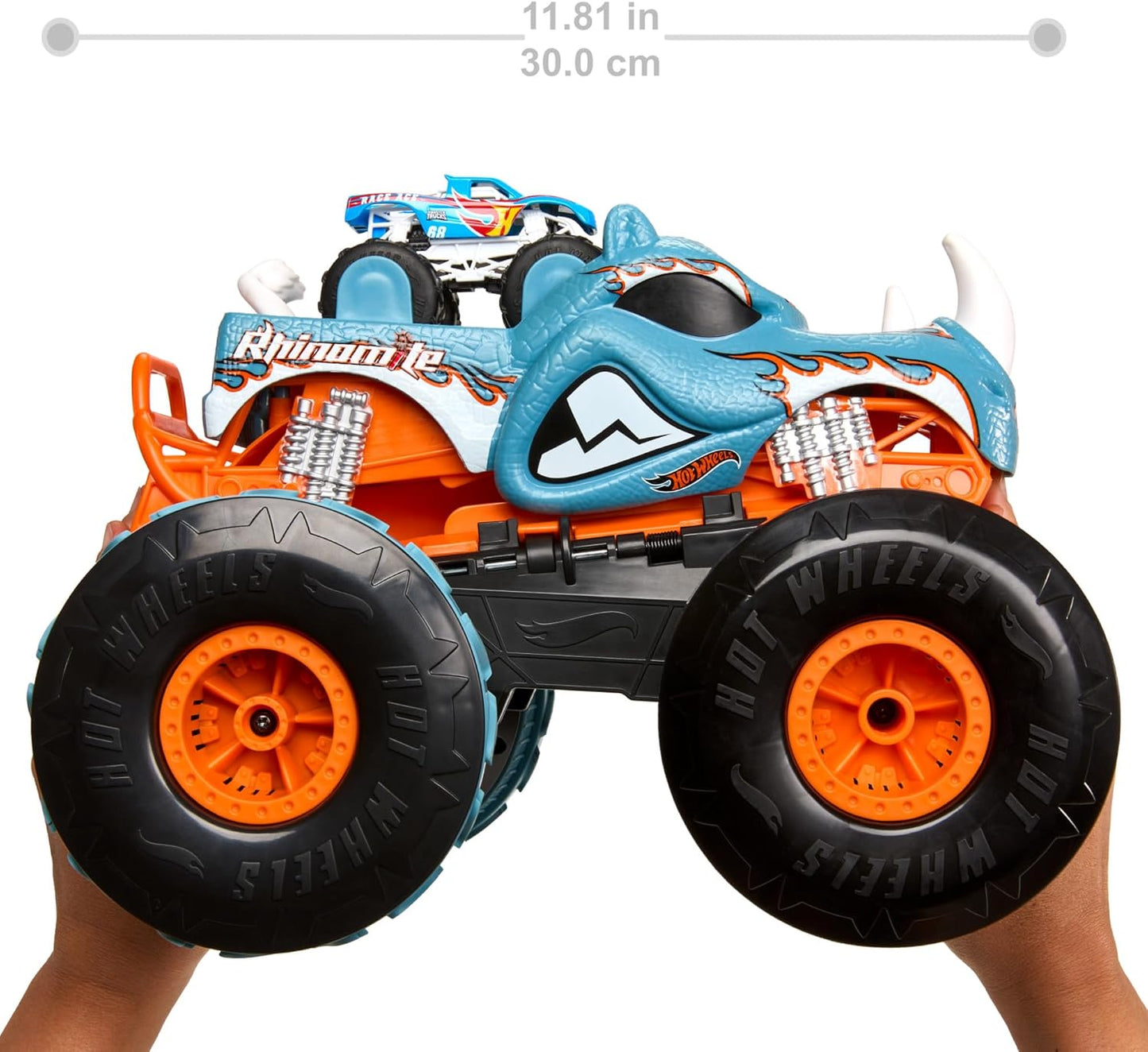 Hot Wheels Monster Trucks RC Toy Remote-Control Transforming Rhinomite in 112 Scale 164
