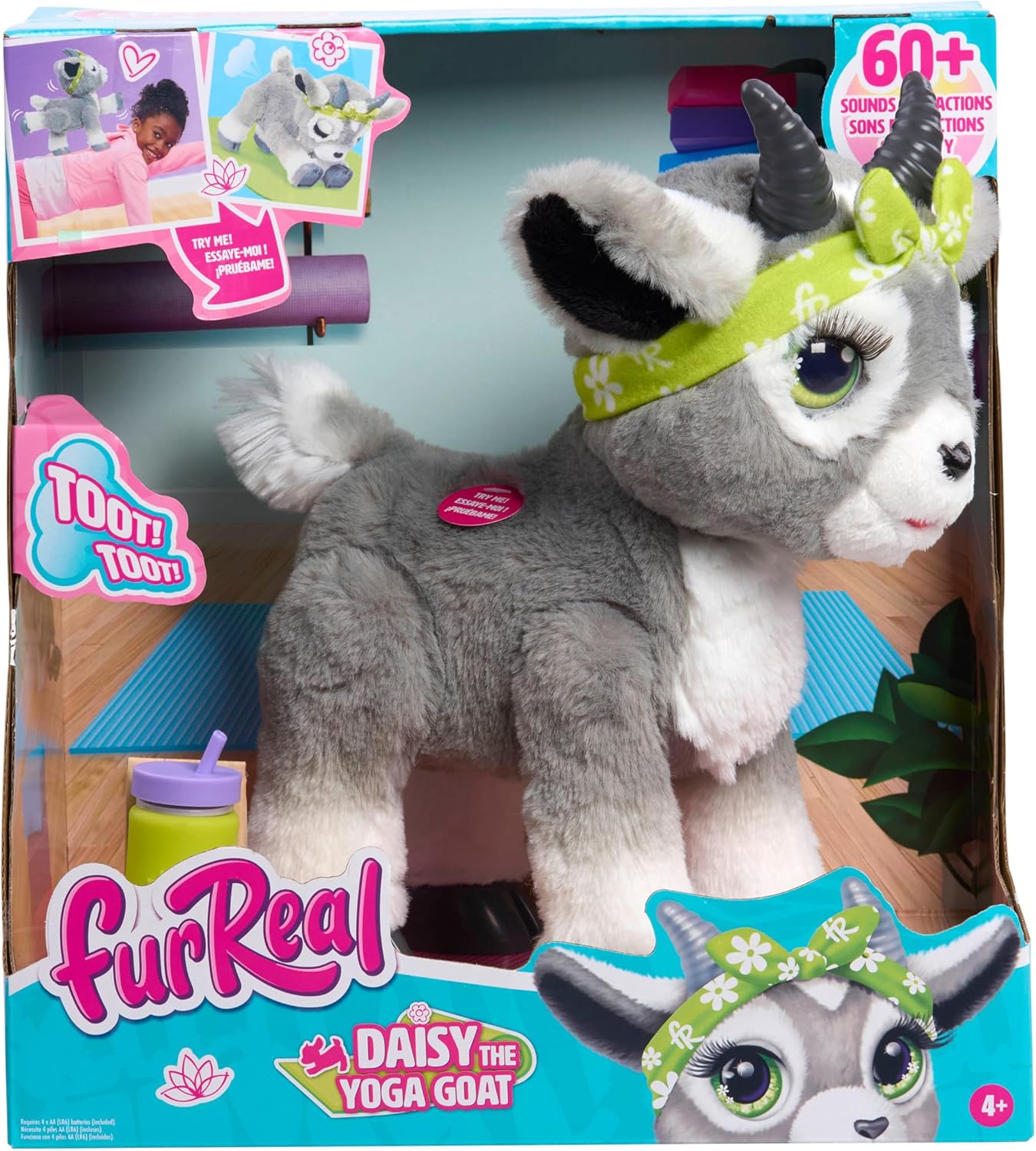 Just Play furReal Daisy The Yoga Goat Interactive Toy, 11-inch Realistic Plush