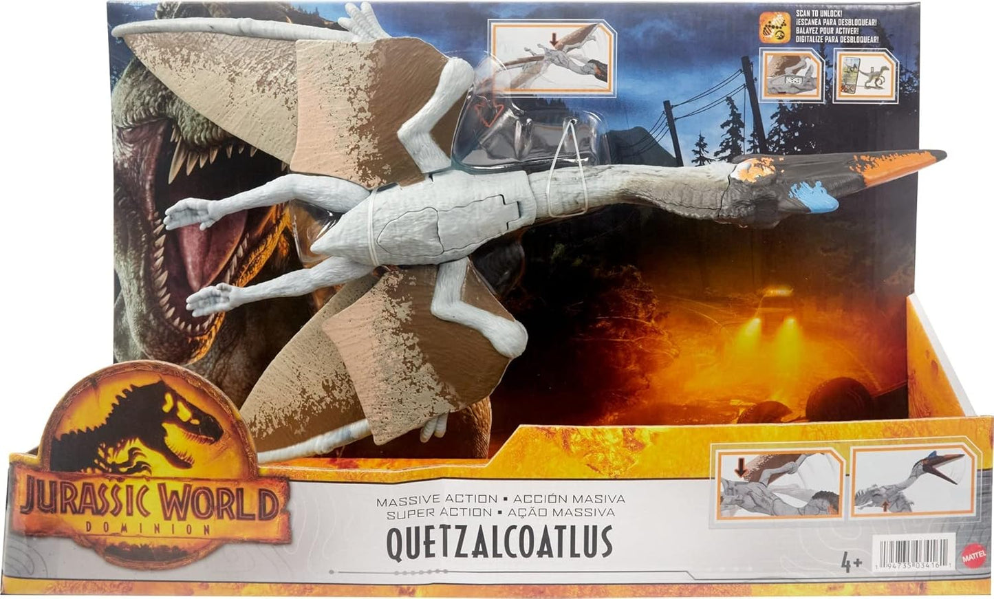 Mattel Jurassic World Dominion Massive Action Quetzalcoatlus Dinosaur Action Figure Toy. Plus Downloadable App & AR