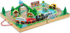 Melissa & Doug Melissa Doug 17-Piece Wooden Take-Along Tabletop Railroad 3 Trains Truck