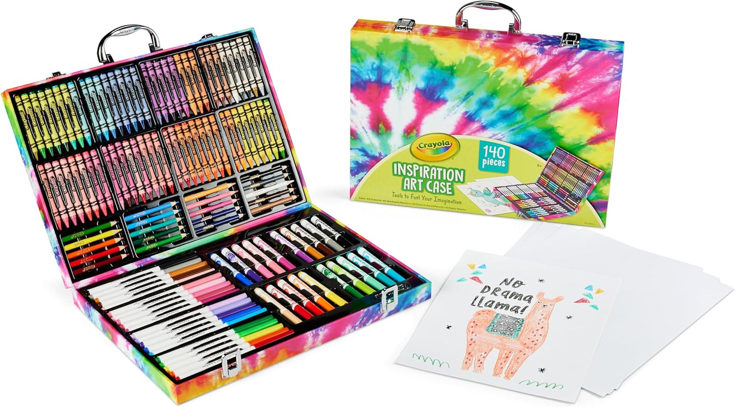 Crayola Inspiration Art Case Coloring Set - Tie-Dye 140ct Art Supplies Set For Easter