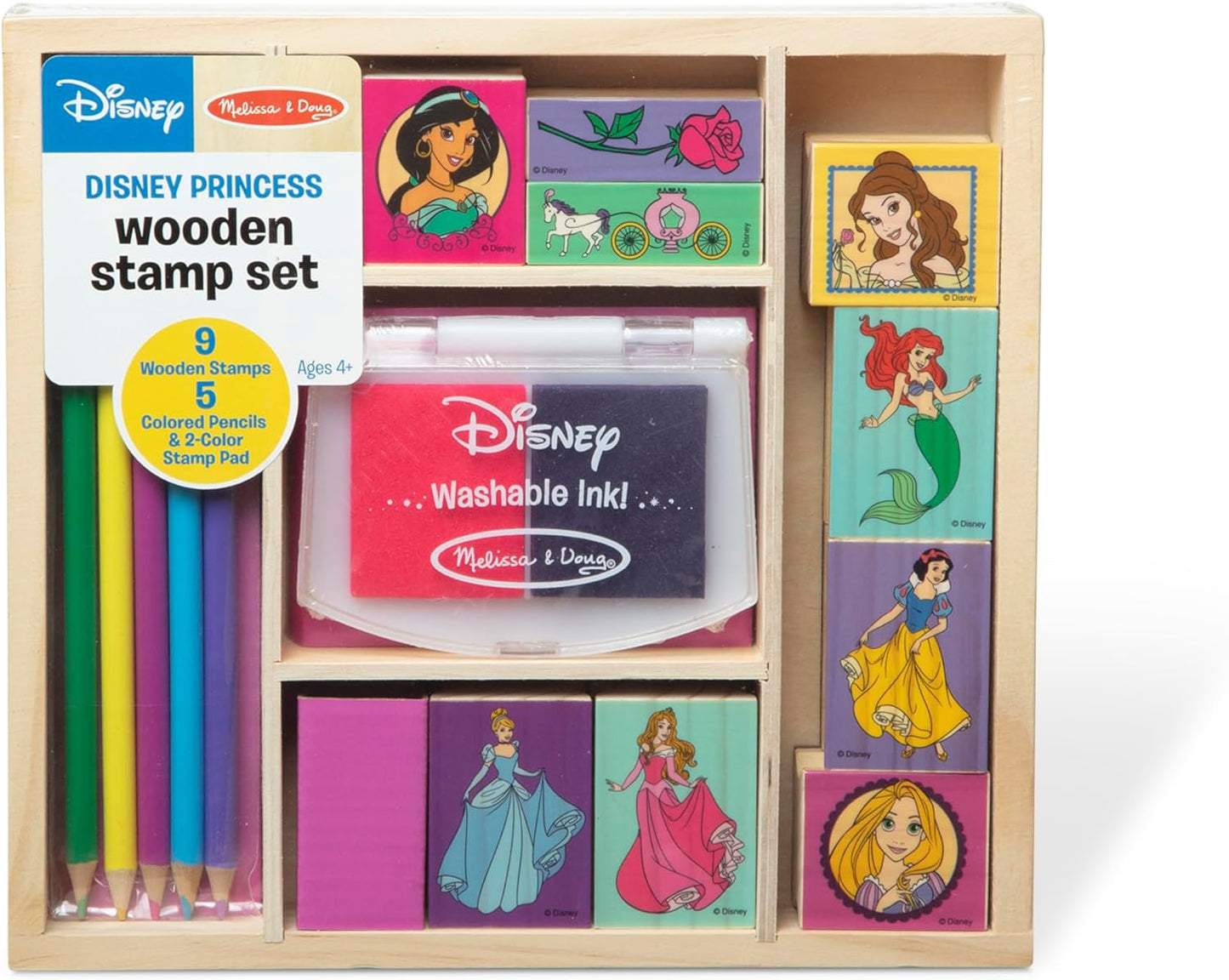 Melissa & Doug Disney Princess Wooden Stamp Set