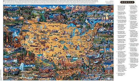 Buffalo Games - Dowdle - National Parks Map - 2000 Piece Jigsaw Puzzle