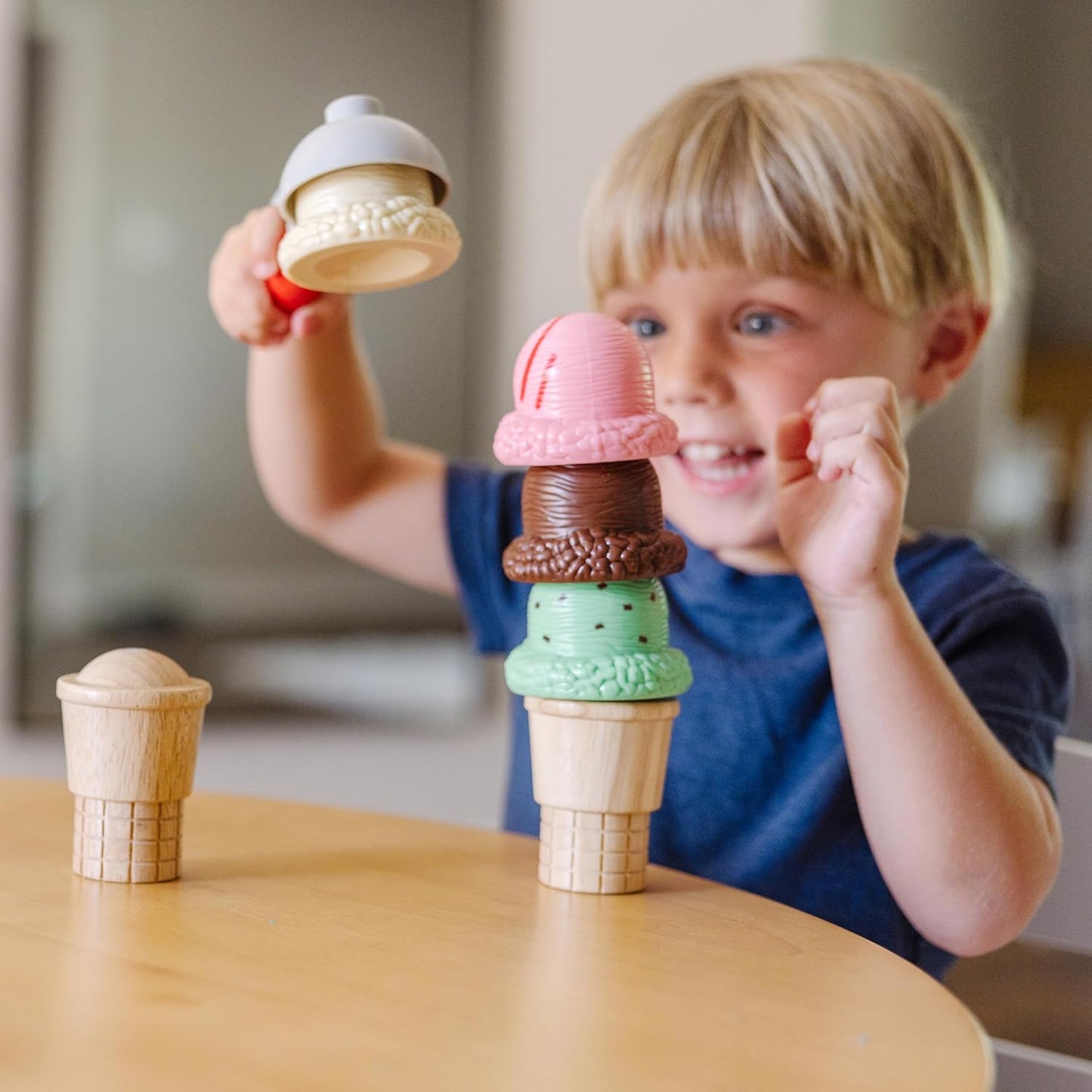 Melissa & Doug Melissa Doug Scoop and Stack Ice Cream Cone Magnetic Multicolor - FSC