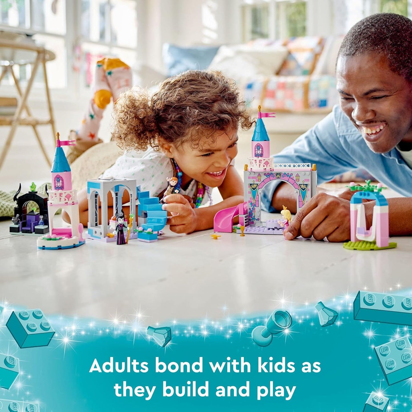 LEGO Disney Princess Aurora's Castle Building Toy Set 43211 Disney Princess Toy with Sleeping Beauty Prince Philip and Maleficent Mini-Doll