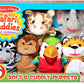 Melissa & Doug Melissa Doug Safari Buddies Hand Puppets Set of 6 Elephant Tiger Parrot Giraffe Monkey Zebra Soft Plush