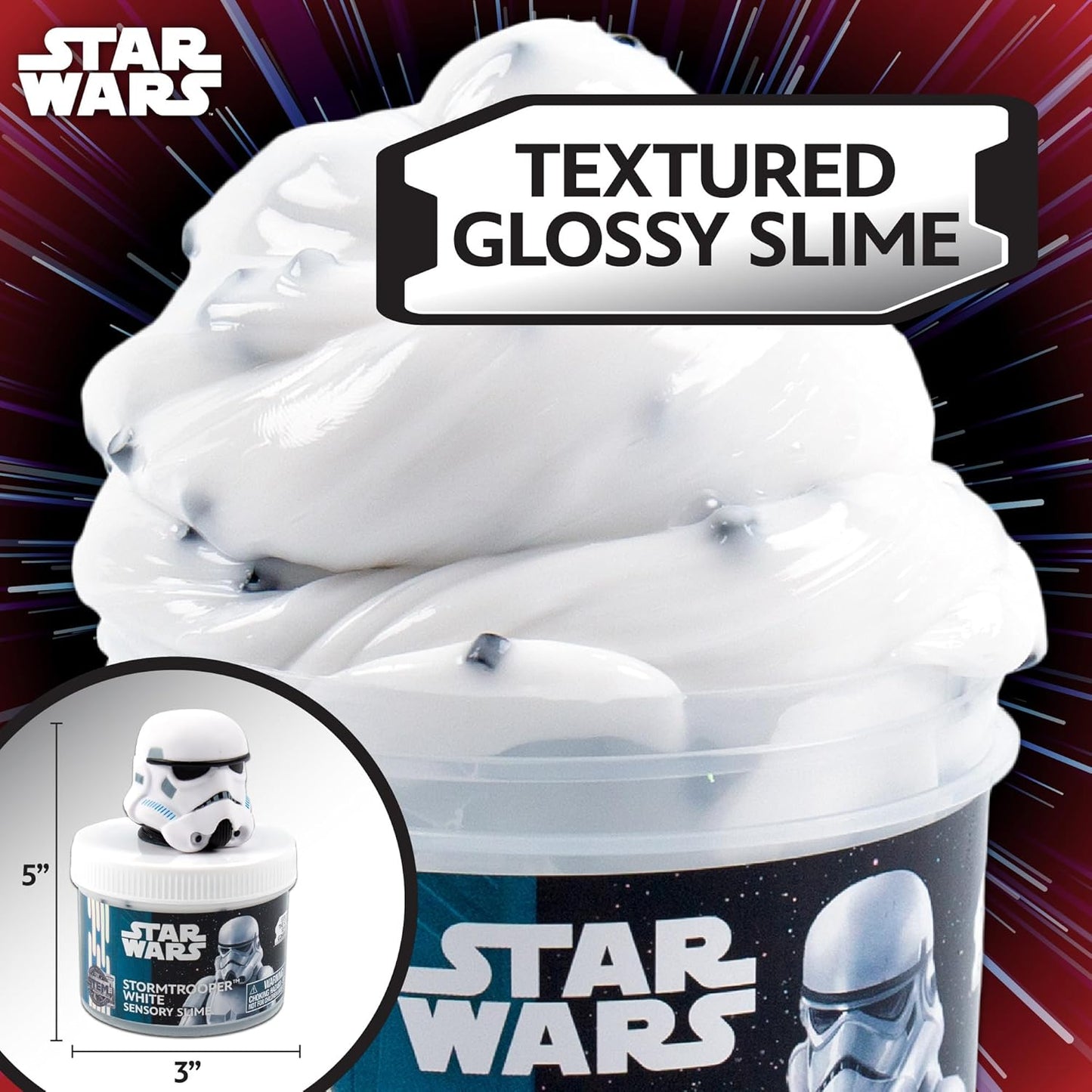 STAR WARS Stormtrooper White Slime, 8oz - Pre-Made Slime for Kids & Adults