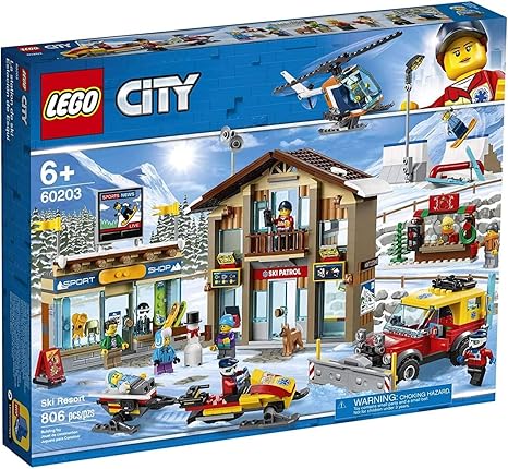 LEGO City Ski Resort 60203 Building Kit Snow Toy for Kids (806 Pieces)