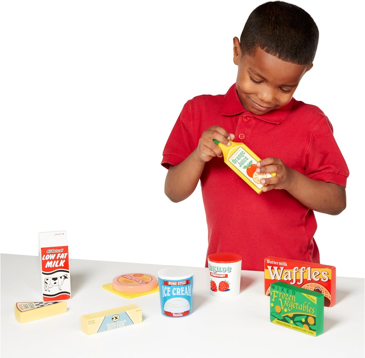 Melissa & Doug Melissa Doug Fridge Food Wooden Play Food Set - 9 Pieces Pretend Play