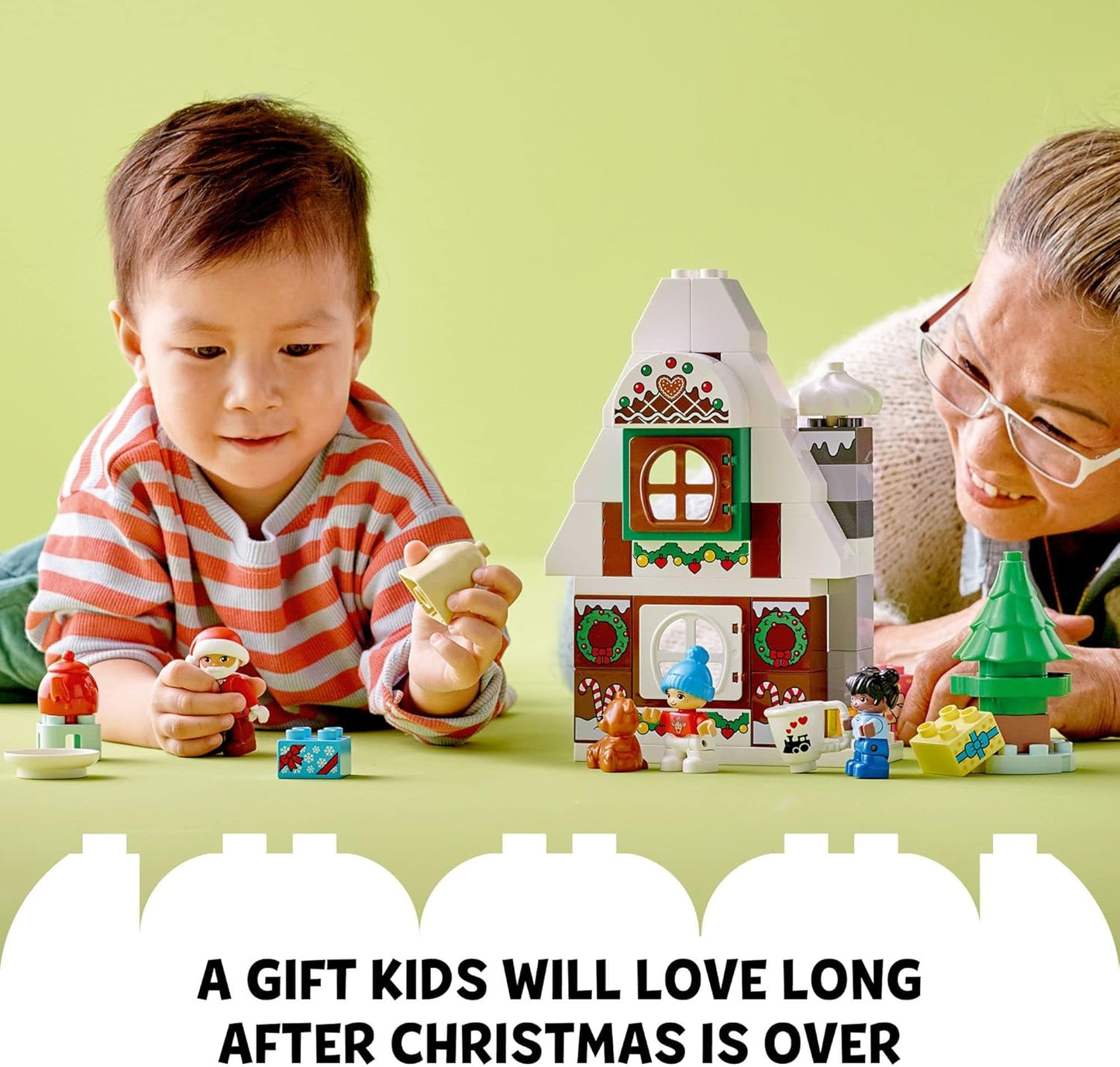 LEGO DUPLO Santa's Gingerbread House Building Set