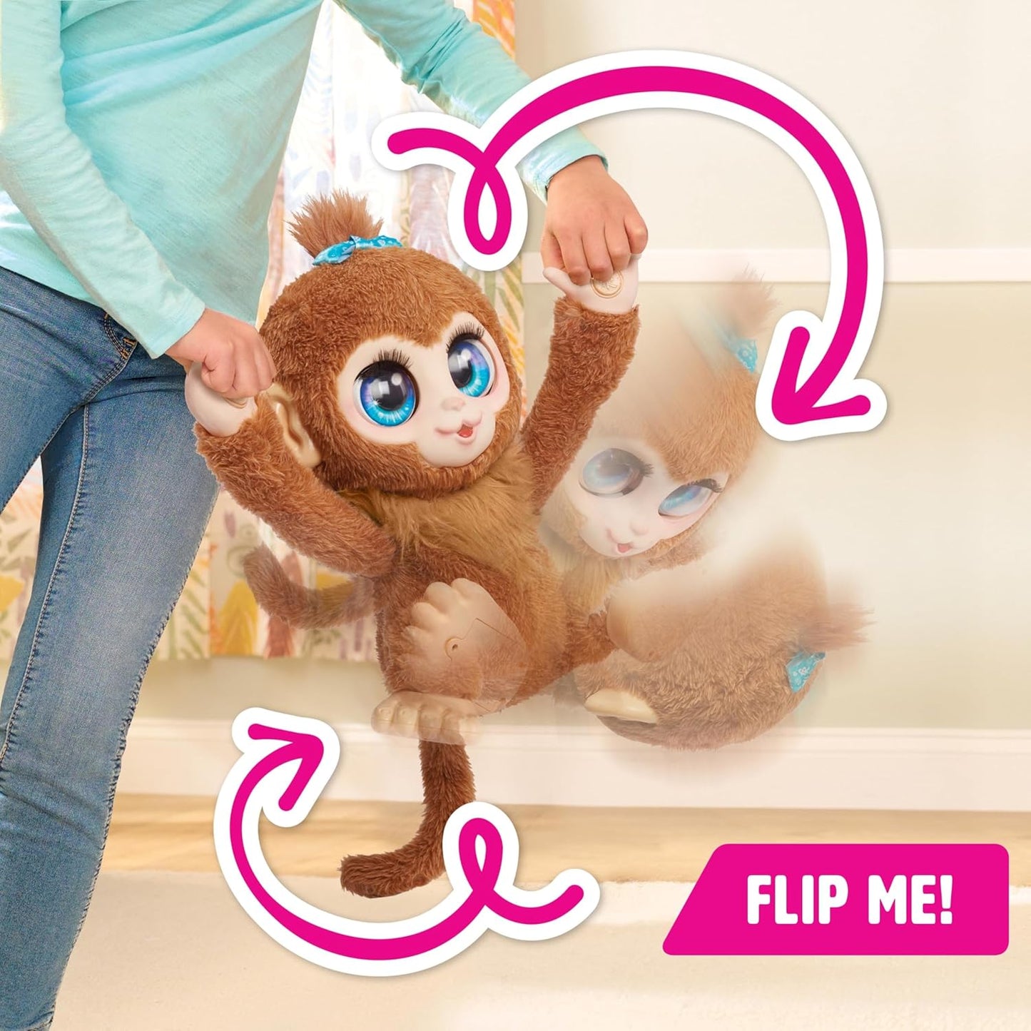 Just Play furReal Peanut The Playful Monkey Interactive Toy 15-inch for Ages 4+