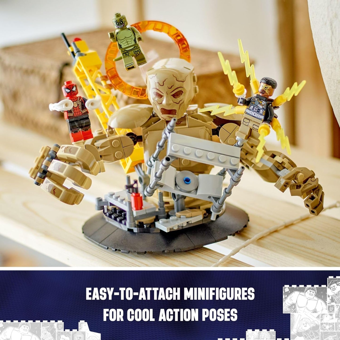 LEGO Marvel Spider-Man vs. Sandman Final Battle Building Toy Set with Spider-Man Figure
