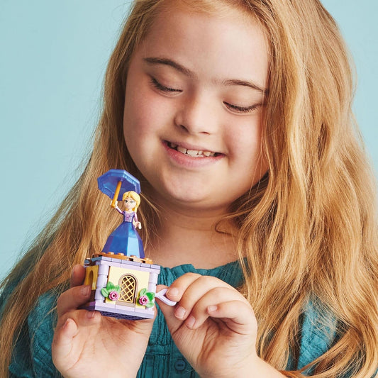 LEGO Disney Princess Twirling Rapunzel 43214 Building Toy with Diamond Dress Mini-Doll