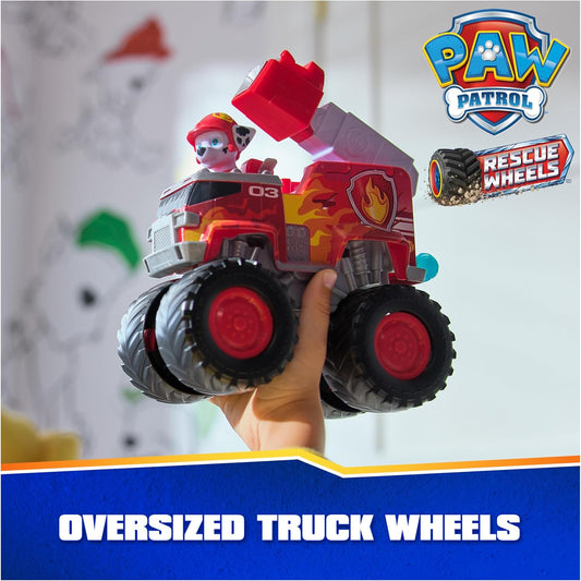 Paw Patrol Rescue Wheels Marshall's Firetruck Toy Truck with Projectile Launcher and