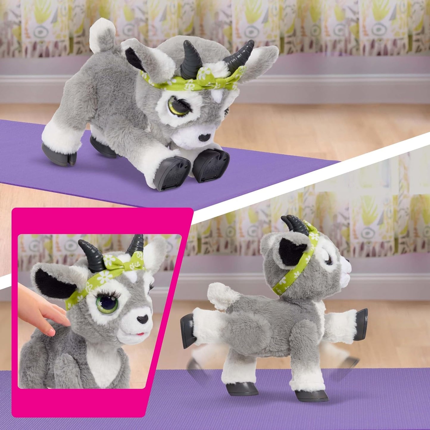 Just Play furReal Daisy The Yoga Goat Interactive Toy, 11-inch Realistic Plush