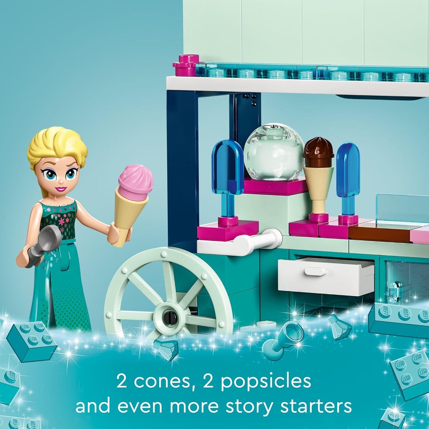 LEGO Disney Frozen Elsa’s Frozen Treats Building Set, Includes  Elsa Mini-Doll and a Snowgie Figure