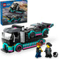 LEGO City Race Car and Car Carrier Truck Toy Playset