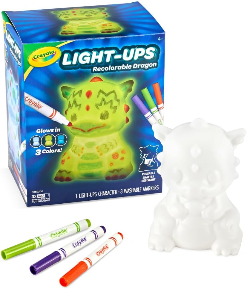 Crayola Light Ups Dragon, Recolorable Toy