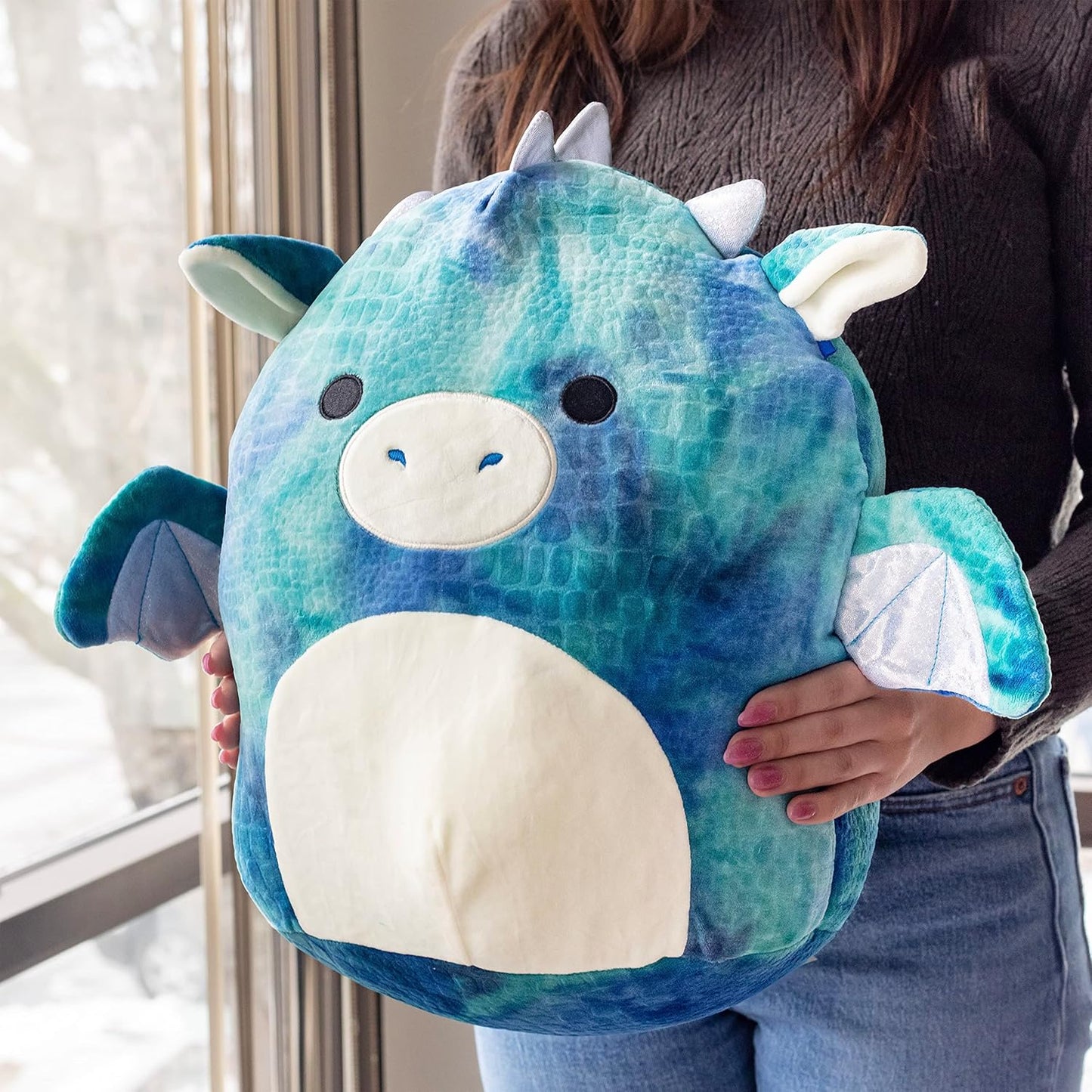 Squishmallows 14" Large Dominic The Blue Dragon