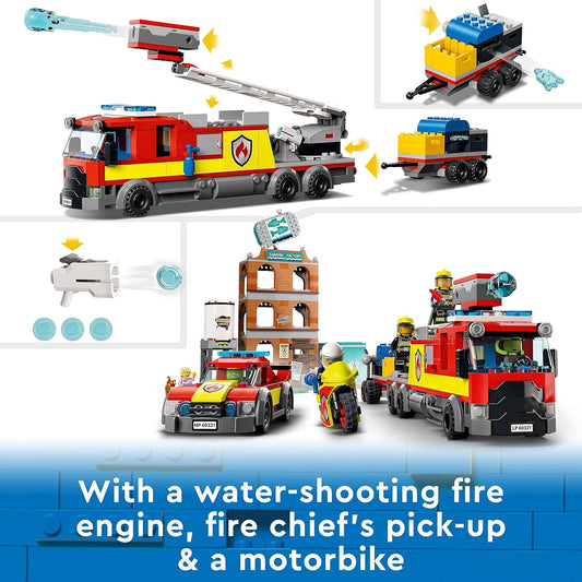 LEGO City Fire Brigade 60321 Building Set with Fire Truck & 5 Minifigures