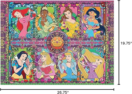 Disney Stained Glass Princess 1000 Piece Jigsaw Puzzle