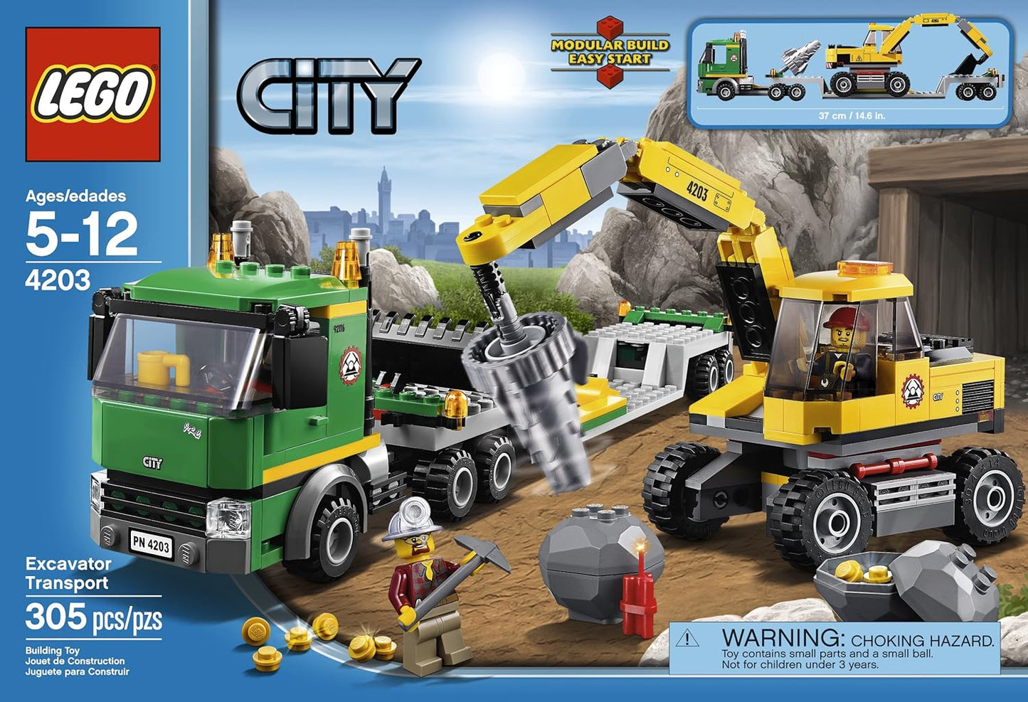 LEGO City 4203 Excavator Transport