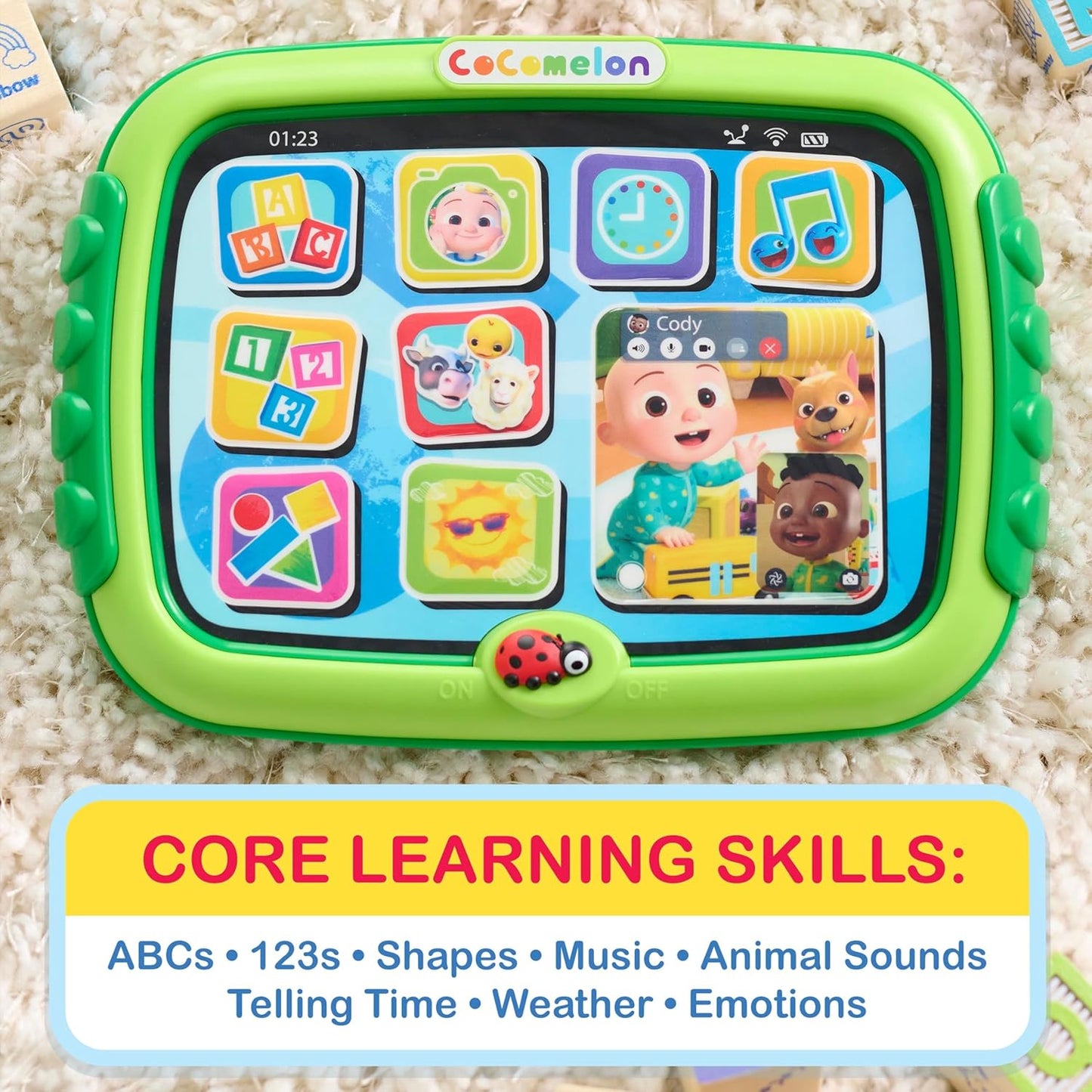 Just Play CoComelon Learning Tablet 60 Learning Phrases Sing-Along to The The Alphabet
