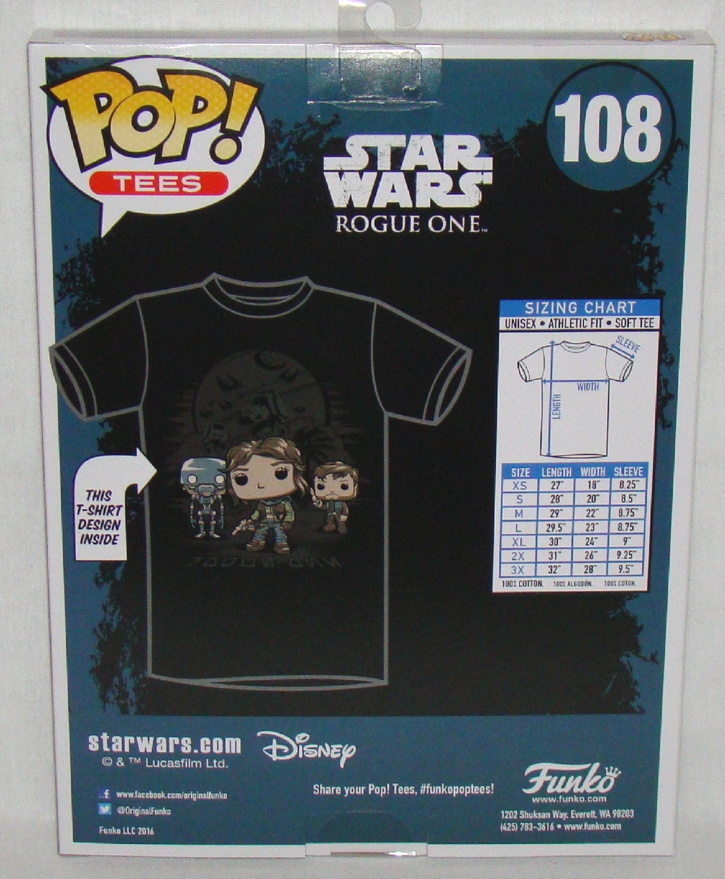 Funko Pop Tees Star Wars Rogue One Toys R US Exclusive Size Large