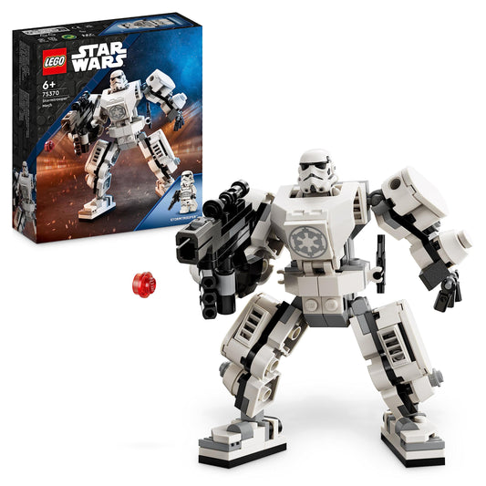 LEGO 75370 Star Wars Stormtrooper Robot - Buildable Figure with Articulated Parts, Minifigure, and Blaster Launcher - Ages 6+