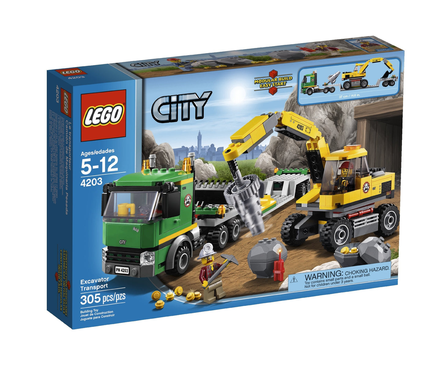 LEGO City 4203 Excavator Transport