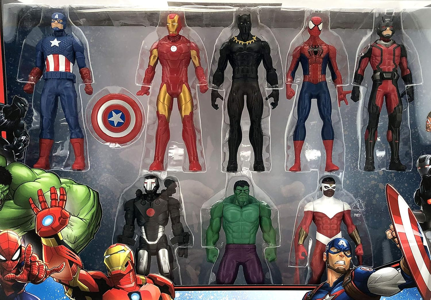 Hasbro Marvel Avengers Action Figures - Iron Man Hulk Black Panther Captain America
