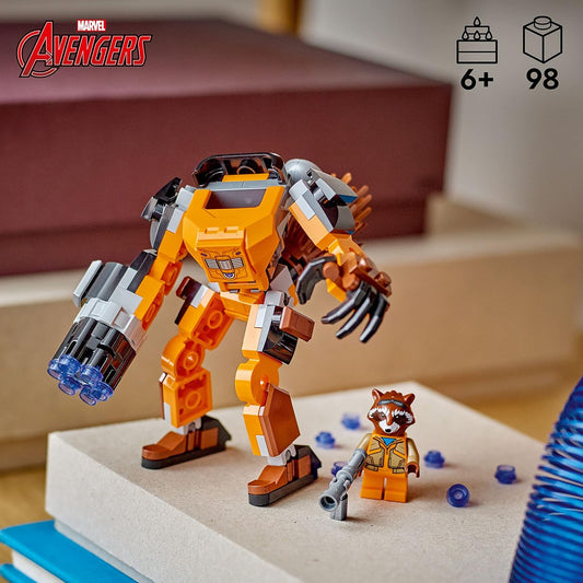 LEGO Marvel Rocket Mech Armor Set 76243 Guardians of The Galaxy Racoon Buildable Action