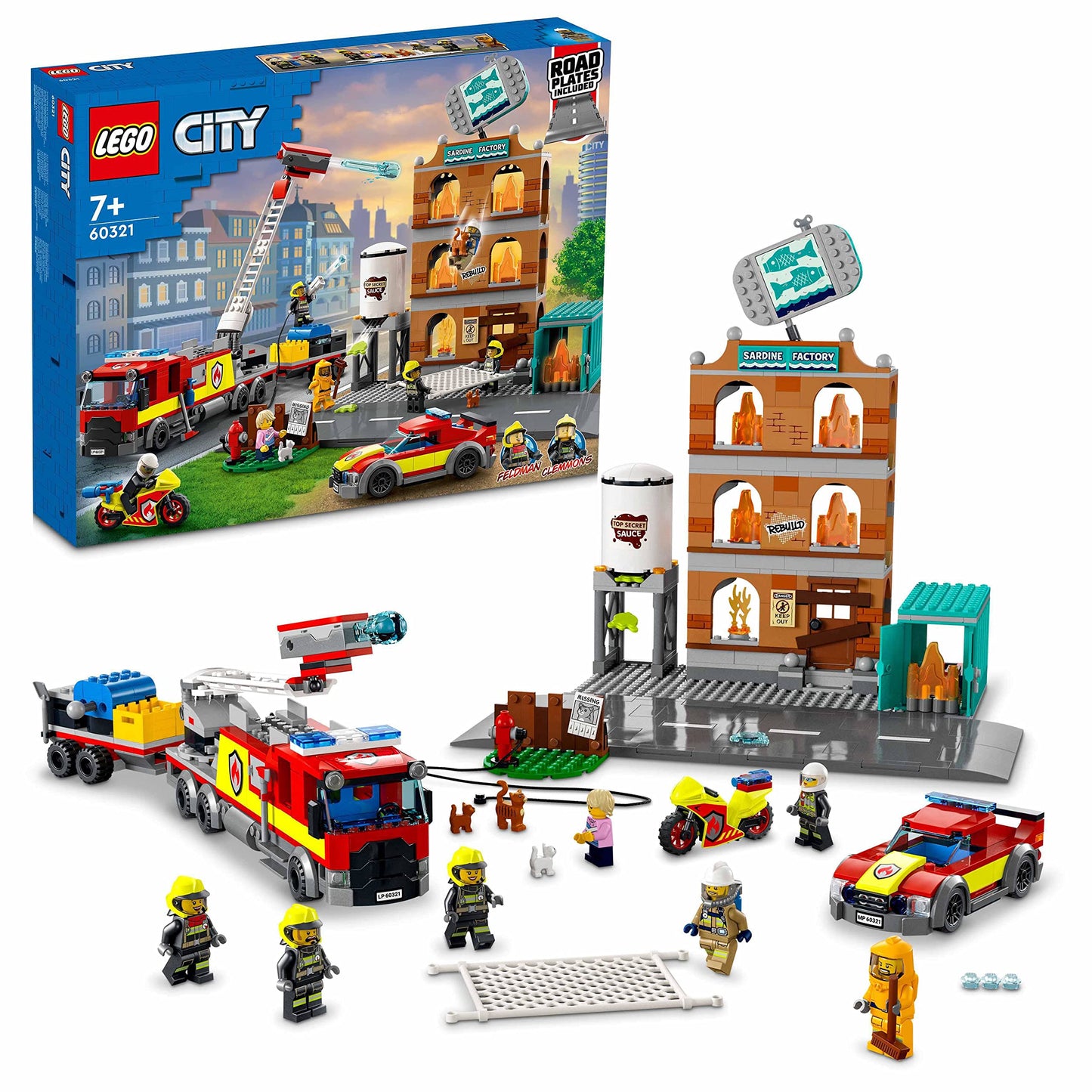 LEGO City Fire Brigade 60321 Building Set with Fire Truck & 5 Minifigures