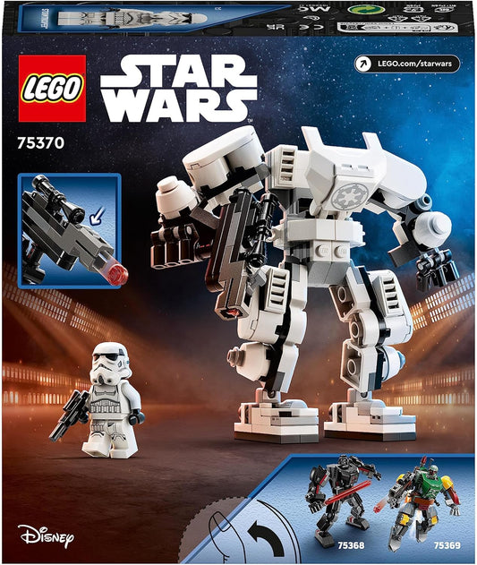 LEGO 75370 Star Wars Stormtrooper Robot - Buildable Figure with Articulated Parts, Minifigure, and Blaster Launcher - Ages 6+