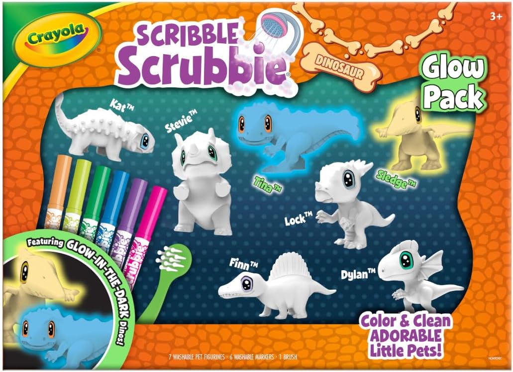 Crayola Scribble Scrubbie Pets Dinosaur Glow Pack