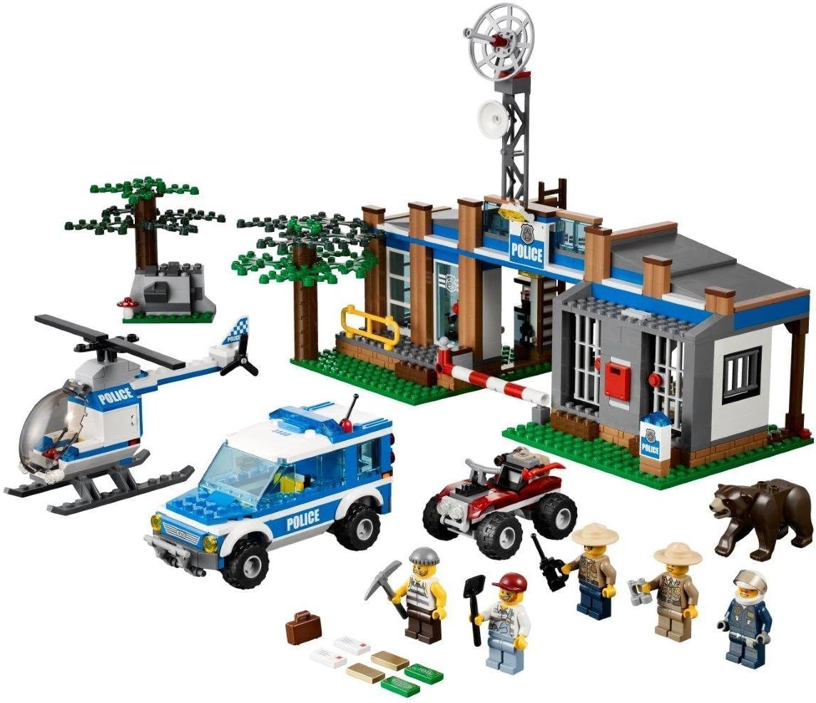 LEGO CITY Forest Police Station with Helicopter & 5 Minifigures