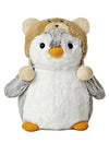 Aurora Pompom 9" Penguin Plush (Brown Hat)