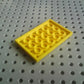 LEGO City Building Plates with 4x6 Knobs Yellow (3032)