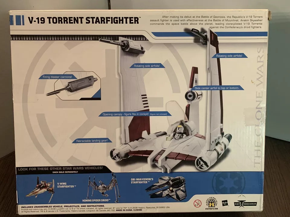 Star Wars 2009 Titanium Die-Cast Mini Vehicle V-19 Torrent Starfighter