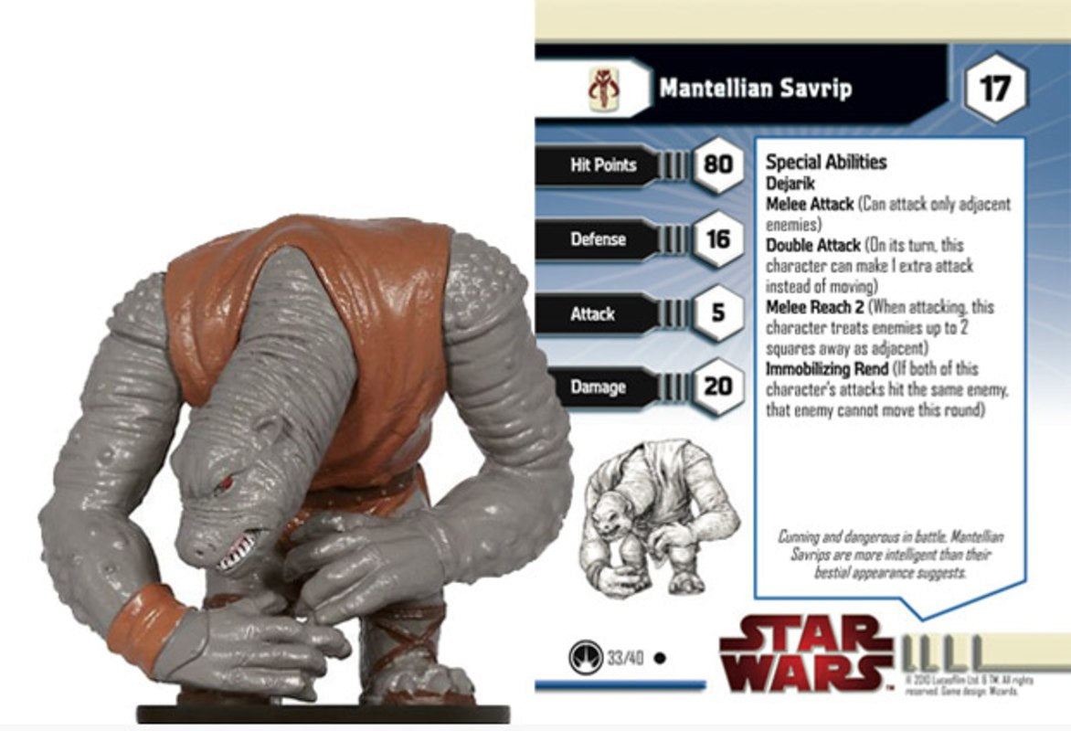 Star Wars Miniatures: Mantellian Savrip Action Figure